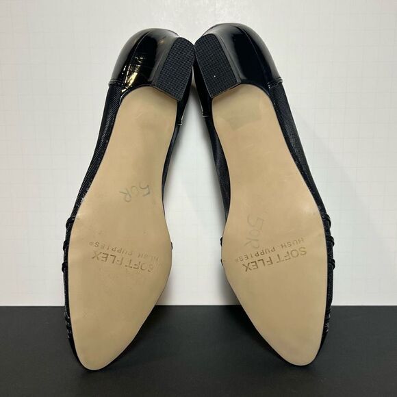 Womens HUSH PUPPIES Transparent Black Cap Toe Pump Heels / Size 7 Medium - Picture 7 of 8